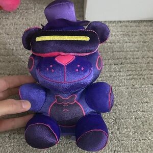 Purple and Pink Stuffed Bear with Hat